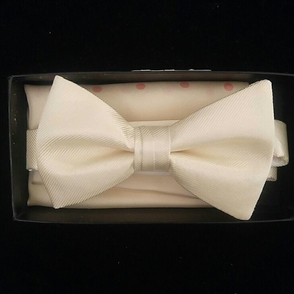 MEN'S LARR BRIO BOW TIE AND HANKY SET